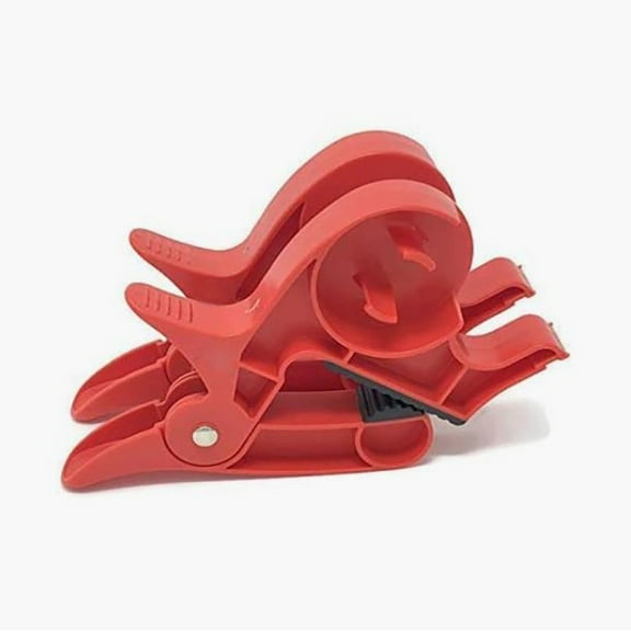 Wrapping Paper Clamps - 2 Gift Wrapping Paper Holder Clamps with Integrated Tape Dispensers, Tape Dispensers (Cherry Red)