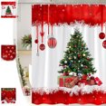 thumbnail image 7 of Tyidzon Christmas Shower Curtain Liner Decorations Waterproof Shower Liner with 12 Hooks 35x71" Xmas Ball Patterned Shower Curtain for Bathroom Window Holiday Decor, 7 of 7