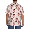 thumbnail image 5 of Cauagu Dachshund Dog Heart Men's Short Sleeve Button Down Hawaiian Shirt for Men Bowling Shirts Casual Summer Beach Shirt,Medium, 5 of 6