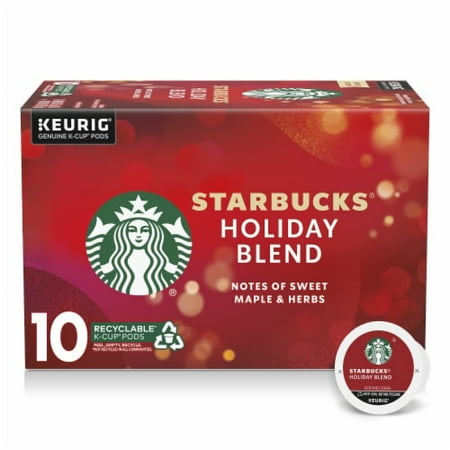2X-Starbucks Holiday Blend Medium Roast K-Cup Coffee Pods - 10 ct
