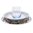 thumbnail image 2 of Vajilla de Porcelana con Vaso Crown Baccara 16 piezas para 4 personas - Tribalblue, 2 of 5