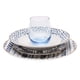 thumbnail image 2 of Vajilla de Porcelana con Vaso Crown Baccara 16 piezas para 4 personas - Tribalblue, 2 of 5