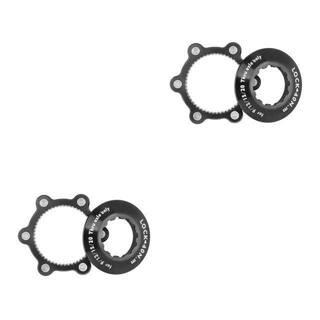 yingyy 1 Set Serrures Centrales Rotors de Frein à Disque Adaptateur Centrelock Rotor Conversion en Alliage d'Aluminium Freins de Fauteuil Roulant Noir 2Set
