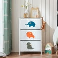 thumbnail image 3 of FRAPOW Dresser with 3 Drawers, Fabric Nightstand, Storage Dresser for Bedroom, Hallway, Entryway, Closets, White, 3 of 8