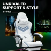 GTRACING GTW-300 Ergonomic Adjustable Height Reclining Fabric Gaming Chair , Gray/Blue
