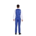 thumbnail image 6 of ETHAN Mens 3-Piece Suit Set Solid Polyester Slim Line for Career Fair Conference Presentation Set Black Royal Blue, 6 of 7