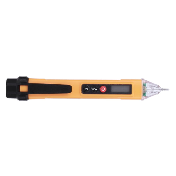 Detector de voltaje de corriente sin contacto digital, instrumento de medición de pluma de prueba, CA 12-1000 V (amarillo y negro)