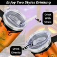 thumbnail image 4 of Halloween Tumbler 40 oz - Orange Witch Design Stainless Steel Insulated Cup with Handle and Straw - Halloween Gift for Women and Girls, 4 of 6