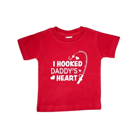 

Inktastic I Hooked Daddy s Heart with Fishing Rod Gift Baby Boy or Baby Girl T-Shirt