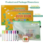 Busy Books Montessori Preschool Learning Activities Latest 29 Themed - Workbooks Activity Binders Travel Toys Ages 3+, Autism Learning Materials and Tracing Coloring Books, 1 Pc