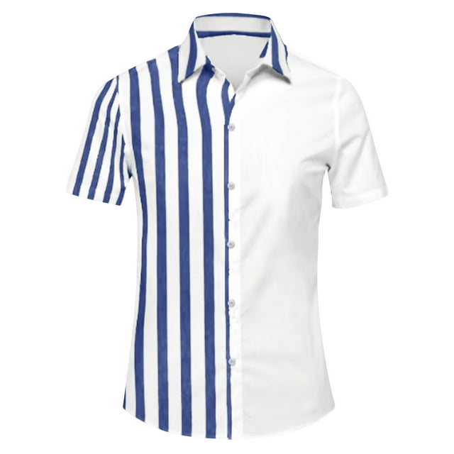 Birdeem Chemise à Manches Courtes pour Hommes, Confortable et Respirante, Col Rabattu