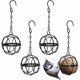 thumbnail image 1 of Comedero redondo para pájaros de 7cm, 4 Uds., comedero para pájaros al aire libre, comedero para pájaros salvajes, dispensador de bolas gordas, pájaros colgantes de Metal TUNC Sencillez, 1 of 5