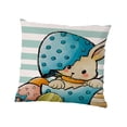thumbnail image 4 of Fundas de cojín de Pascua, funda de almohada, regalo de primavera, suave y duradera, decoración de cojín de 18x18 pulgadas, Juego de 4 para el A, 4 of 8