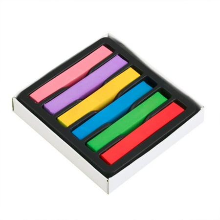 6 Piece Colour - 6 Piece Temporary Hair Coloring Chalk Set