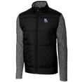 thumbnail image 2 of Men's Cutter & Buck Black New Hampshire Fisher Cats Big & Tall Stealth Hybrid Quilted Full-Zip Windbreaker Jacket, 2 of 3