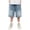 Z-03Light Blue, variant on Ruyang Teen Boys Bermuda Jean Shorts Knee Length Wide Leg Cargo Denim Shorts Elastic Waist Loose Casual Shorts with Pockets