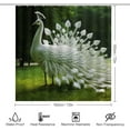 thumbnail image 2 of 4 Pieces Blue Peacock Shower Curtain Set Beautiful Animals Bird Bathroom Decor Sets with Rugs Bathroom Accessories Set Bathroom Curtain Shower Set with 12 Hooks, 2 of 8