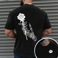 thumbnail image 2 of Big and Tall Shirts for Men Printing Popular Casual Loose Round Neck Short Sleeved T Shirt Graphic T Shirt Men Tee Medium Shirts for Turtle Neck Top Pack Man Bulk Striped XL, 2 of 7