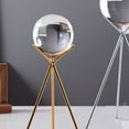 thumbnail image 3 of Triangle Figurine Holder Photography Props Stone Support Sphere Display Stand Crystal Ball Base Desktop Ornaments Home Decoration GOLD S, 3 of 8