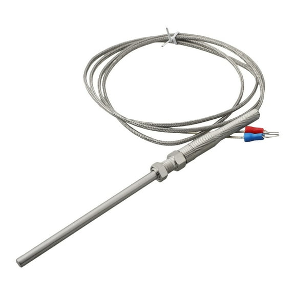 K-Type High Temperature -100~1250 Degree Thermocouple 50Mm Probe Sensor 1.5M Npt 3/8" Thread Thermocouple K Type Smile Home