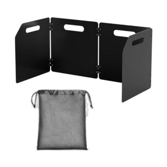 figatia Camping Windshield Outdoor Windscreen Foldable Wind Portable Space Saving with Storage Bag for Hiking BBQ 50x24.8x25cm