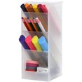 thumbnail image 1 of Pen Organizer Storage Big Desk Organizer 4 Compartments Cosmetic Pencil Holder Matte Stationery Box Multi-Functional Pen Holder Desktop Storage Caddy Rack for Office School Home Supplies, 1 of 7