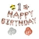 thumbnail image 1 of Conjunto de globos de champán de látex Rosa oro hoja feliz cumpleaños confeti, 1 of 8
