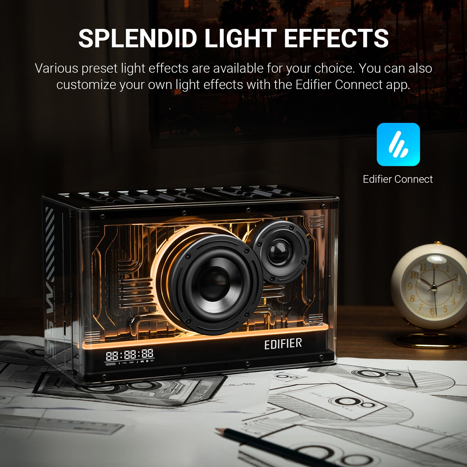 Edifier QD35 Bluetooth Tabletop Speaker 35 Watts High Res Audio (Black)