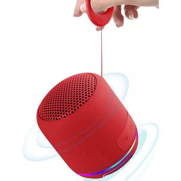 Bocina Portátil Con Bluetooth Mini Bocina Radio Y Luz Led rojo