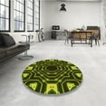 thumbnail image 4 of Ahgly Company Machine Washable Indoor Rectangle Transitional Dark Yellow Green Area Rugs, 7' x 9', 4 of 7