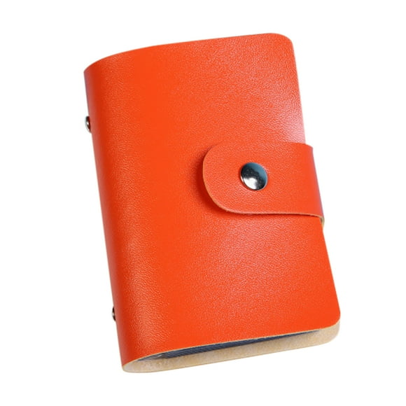ziyahihome Sac pour Cartes de Crédit 12/24 Fentes Affaires Femmes Hommes Porte-Cartes Nom Étui de Rangement en Cuir PU Porte-Billets