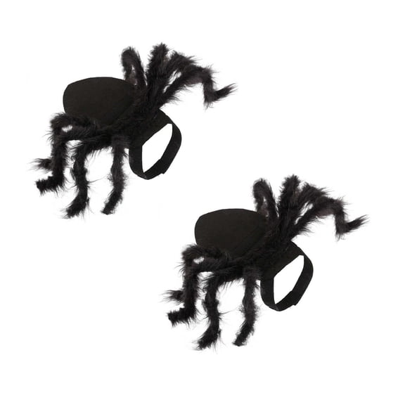 2Pcs Spider Costume For Halloween Party Decoration, Cosplay Costumes For Small Dogs And Cat, Puppy Dress Up Accessories Black,Soft Cat Apparel Funny Party Dress Up For,Pet Supplies