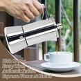 thumbnail image 6 of 2 Cup Thickened Moka Pot 304 Stainless Steel 100ml Italian Espresso Coffee Maker Stovetop CoffeeMakers Mocha Pot Percolator for Induction Stove Classic Cafe Makers Portable for Easy Brewing, 6 of 9