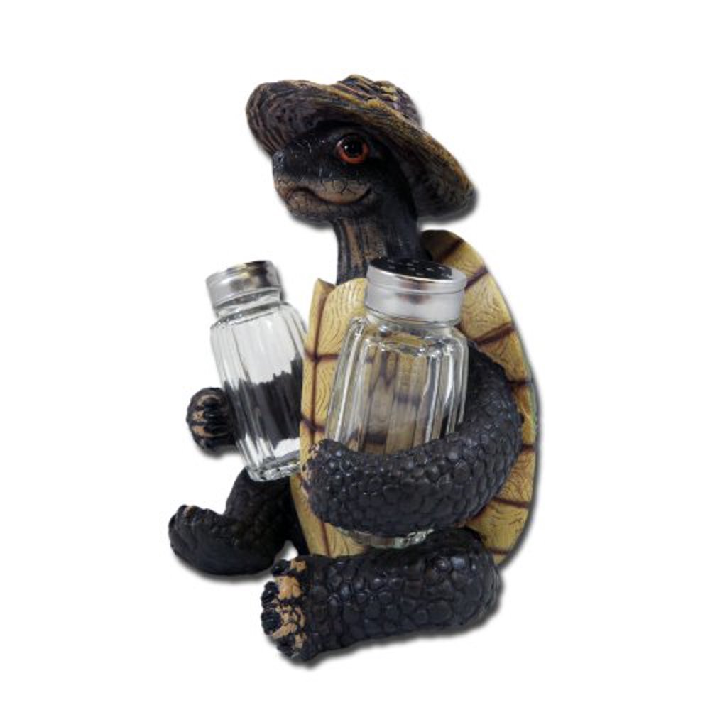 Dwk Turtle Soup Salt And Pepper Shaker Set Green Tortoise Box Sea