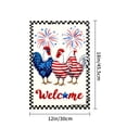 thumbnail image 4 of AMHNF Patriotic Roosters Welcome Garden Flag For Home Outdoor Garden Yard Decor 12x18 inch, 4 of 5