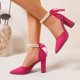 thumbnail image 4 of Correas de Tacón para Tacones Altos Correa de Tobillo de Perlas de Doble Capa con Zapatos Desmontables de Arco de Satén con Punta Del Dedo Del Pie con Arco Hueco Zapatos de Caminata de Mujeres Estilo, 4 of 9