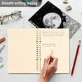 thumbnail image 4 of FORMRS 1-Subject Spiral Notebook 8" x 5" College Ruled 60 Refillable Sheet A5 Hard Cover, 2 Pack, Black Moon, 4 of 7