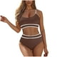 thumbnail image 1 of Trajes de Baño de Corte Alto para las Mujeres Traje de Baño Sexy de Correa sin Espalda de Color Sólido, con Cojín de Pecho sin Soporte de Acero, Traje de Baño de Verano de Nylon Spandex, 1 of 4