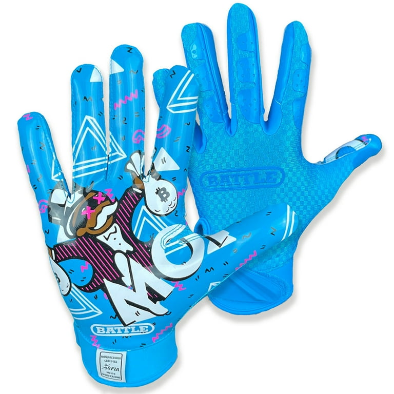 Battle Sports Kids Grip Money Man 2.0 Football Receiver Gloves