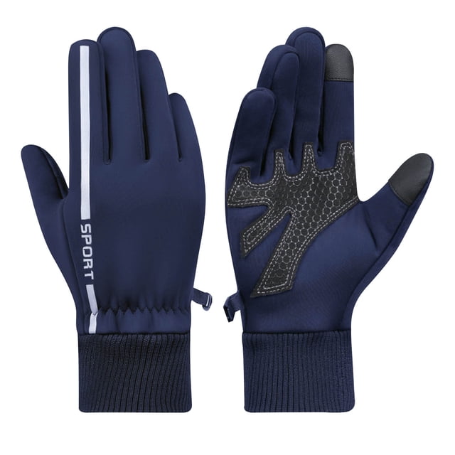 HOARBOEG Gants de Cyclisme d'Hiver, Gants Thermiques de Course pour Hommes Femmes, Gants d'Hiver Imperméables à Écran Tactile pour Cyclisme, Randonnée, Camping, Sports Extérieurs (TG)