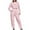 Pink, variant on 2 Piece Outfit for Women Fall Sweatsuits Waffle Knit Crop Sweatshirt and Jogger Pant Sets Pockets Casual Sportswear (L, Beige)