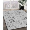 thumbnail image 3 of Ahgly Company Machine Washable Indoor Round Transitional Gunmetal Gray Area Rugs, 8' Round, 3 of 7