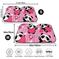 thumbnail image 3 of Haiem Panda Heart Valentine Pink Car Windshield Sun Shade - Blocks UV Rays Sun Visor Protector, Sunshade to Keep Your Vehicle Cool, Universal Fit SUV Van Sedan-Medium, 3 of 7