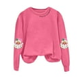 thumbnail image 5 of mgoYE Christmas Shirt Womens Cartoon Fun Gift Casual Sweatshirt Xmas Novelty Christmas Casual Pullover Fall Sweatshirt(Hot Pink,XL), 5 of 5