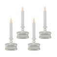 thumbnail image 2 of Northlight LED Lighted Window Candles with Base - 9.25" - White and Silver - Set of 4, 2 of 7