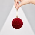 thumbnail image 4 of 24Pc Flocked Christmas Balls, Velvet Shatterproof Xmas Ornaments, Glitter Christmas Tree Hanging Baubles Holiday Decor Wine, 4 of 7