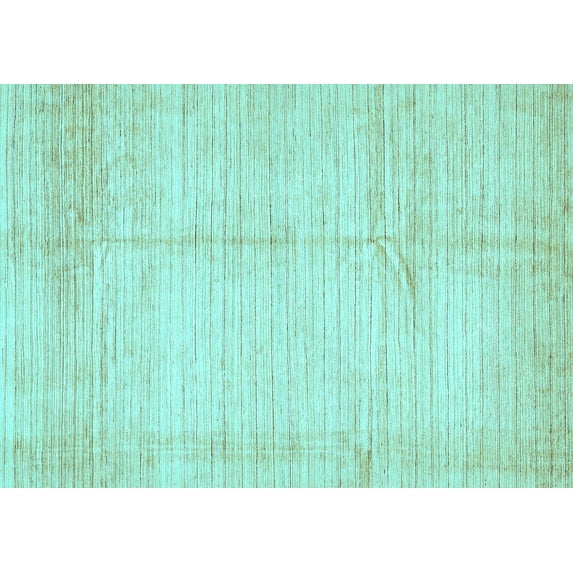 Ahgly Company Indoor Rectangle Solid Light Blue Modern Area Rugs, 5' x 8'