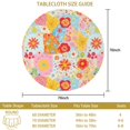 thumbnail image 3 of Pioneer Flower Floral Print Pattern Round Tablecloth 60 X 60 Inch, Wrinkle Resistant Wipeable Table Cloth for Kitchen Dining Picnic Patio Party, 3 of 6