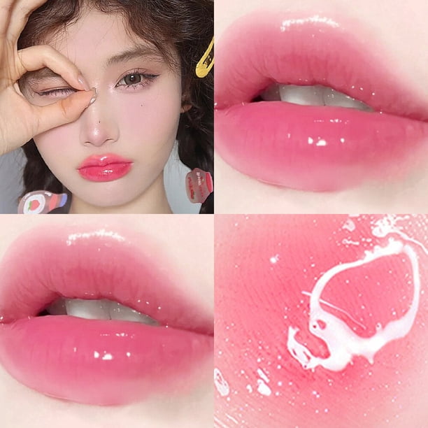 Shimmering Clear Glass Lip Gloss Temperature Change Plump Juicy Lip Oils Long-lasting Moisturizing Lip Tint Glazes Beauty Makeup03 He Qiyong unisex