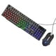 thumbnail image 2 of Kit Teclado y Mouse Green Leaf Mitzu Tipo Gamer Luz LED Multicolor Negro, 2 of 4
